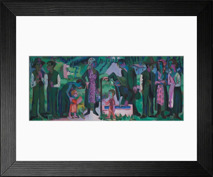 Framed Print : Sunday in the Alps. Scene at the Well, 1923-1925 Framed Print : Sunday in the Alps. Scene at the Well, 1923-1925