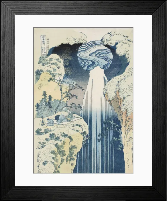 Framed Print : The Amida Waterfall in the Far Reaches of the Kisokaido Road (From the set Waterfalls Framed Print : The Amida Waterfall in the Far Reaches of the Kisokaido Road (From the set Waterfalls