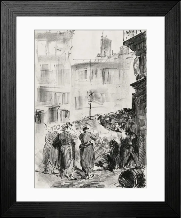 Framed Print : The barricade, 1871