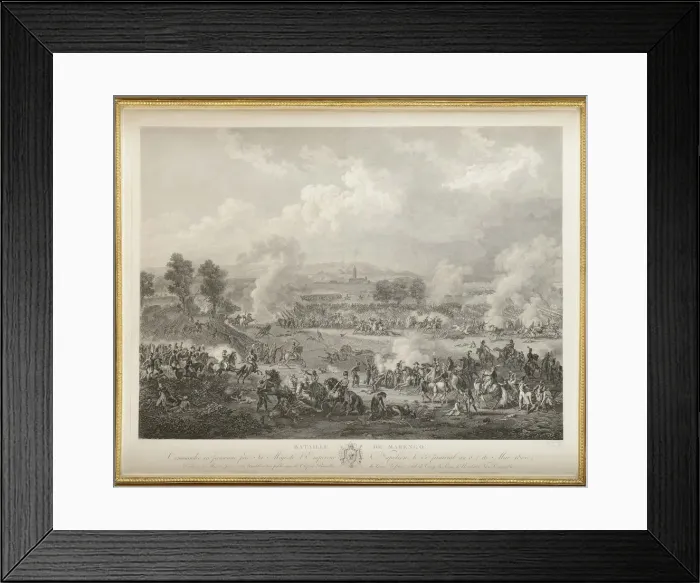 Framed Print : The Battle of Marengo on 14 June 1800, 1800s Framed Print : The Battle of Marengo on 14 June 1800, 1800s