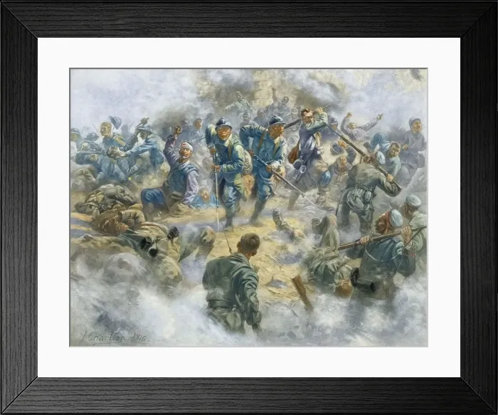 Framed Print : The Battle of Verdun. The recovery of Fort Douaumont, 1916 Framed Print : The Battle of Verdun. The recovery of Fort Douaumont, 1916