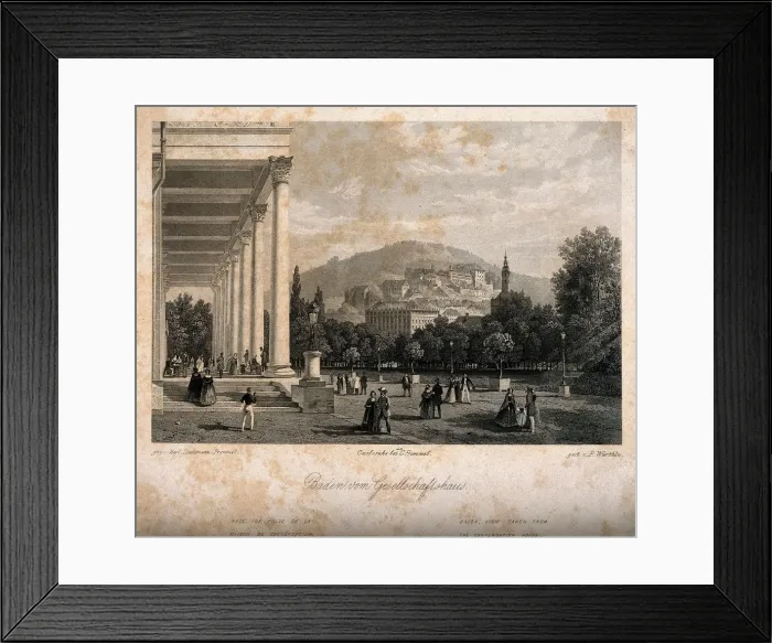 Framed Print : The Casino at the Kurhaus (The Conversationshaus) in Baden-Baden, ca 1855 Framed Print : The Casino at the Kurhaus (The Conversationshaus) in Baden-Baden, ca 1855