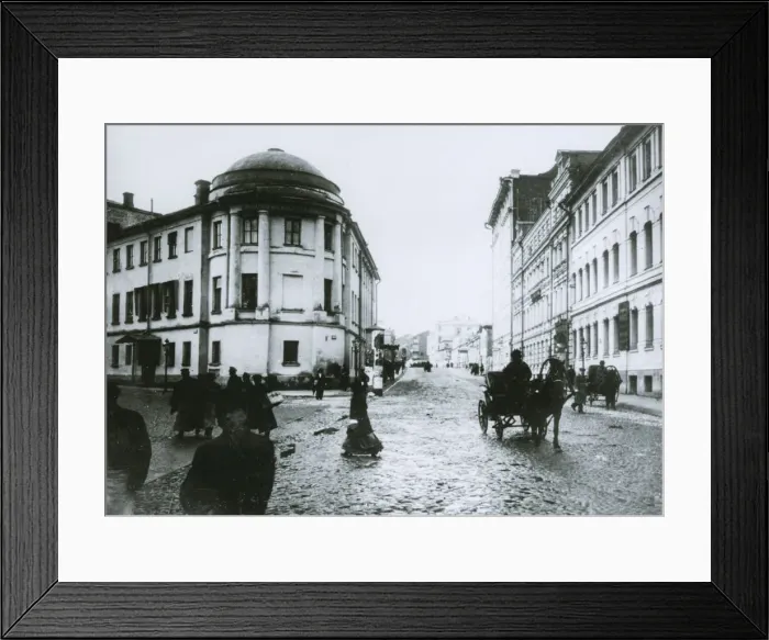 Framed Print : The corner of Povarskaya Street and Bolshaya Molchanovka Street in Moscow, 1912-1914 Framed Print : The corner of Povarskaya Street and Bolshaya Molchanovka Street in Moscow, 1912-1914