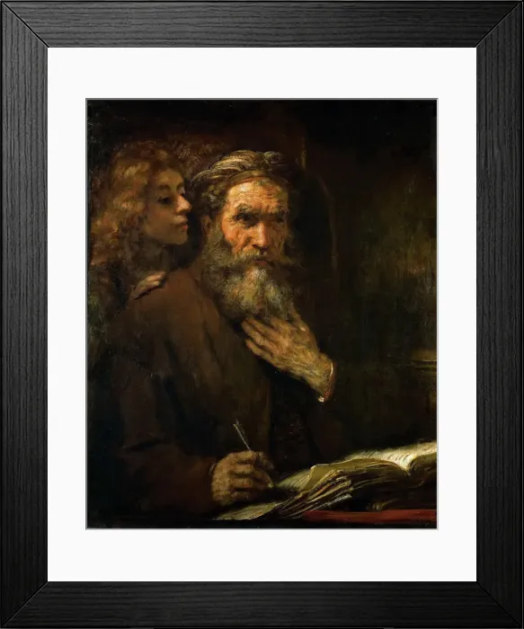 Framed Print : The evangelist Matthew and the angel, 1661 Framed Print : The evangelist Matthew and the angel, 1661