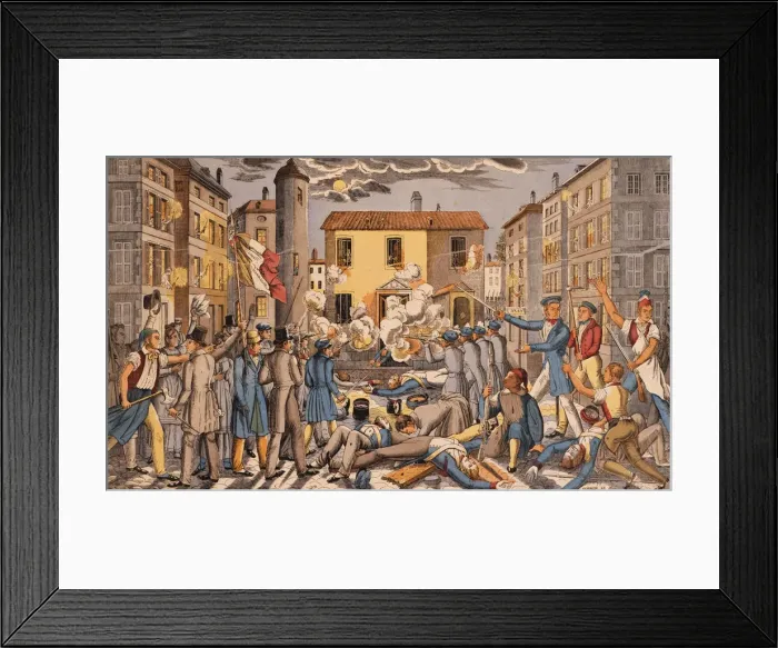 Framed Print : The Frankfurter Wachensturm on 3 April 1833, ca 1834 Framed Print : The Frankfurter Wachensturm on 3 April 1833, ca 1834