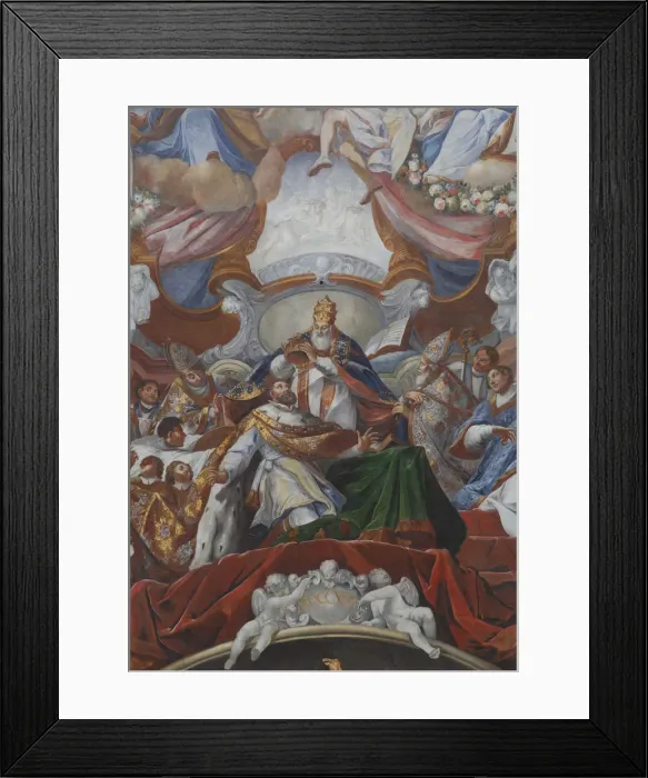 Framed Print : The Imperial Coronation of Charles the Great by Pope Leo III in 800, 1724 Framed Print : The Imperial Coronation of Charles the Great by Pope Leo III in 800, 1724