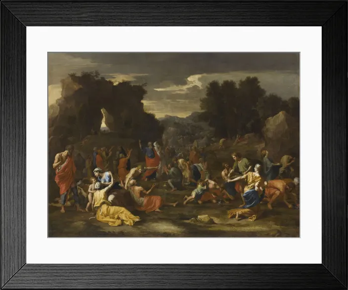 Framed Print : The Israelites gathering Manna, 1638 Framed Print : The Israelites gathering Manna, 1638