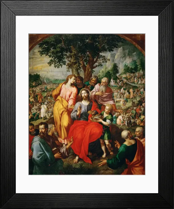 Framed Print : The Miracle of the Five Loaves and Two Fishes, ca 1590 Framed Print : The Miracle of the Five Loaves and Two Fishes, ca 1590
