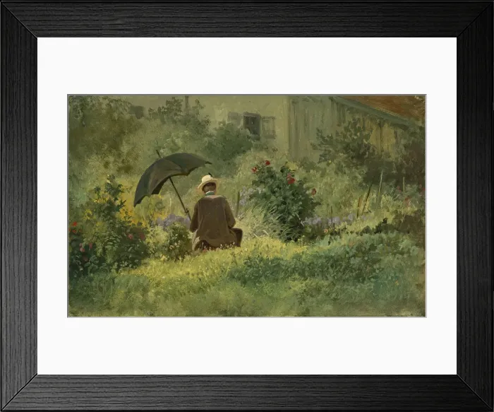 Framed Print : The painter in the garden, ca 1860 Framed Print : The painter in the garden, ca 1860