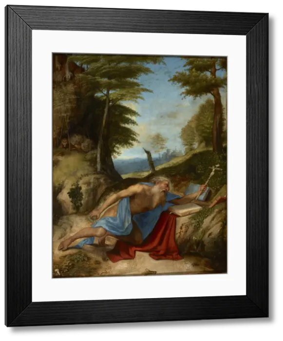 Framed Print : The Penitent Saint Jerome, c. 1513