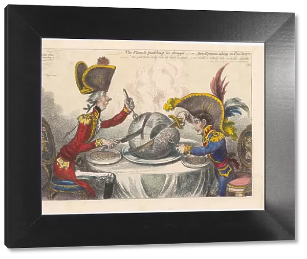 The Plumb-Pudding in Danger, or State Epicures Taking un Petit Souper, 1805