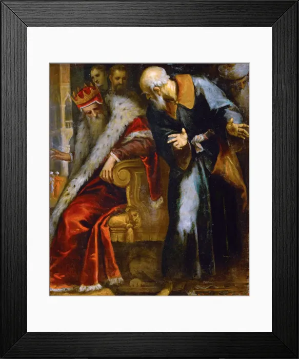 Framed Print : The Prophet Nathan rebukes King David, Early 17th cen Framed Print : The Prophet Nathan rebukes King David, Early 17th cen