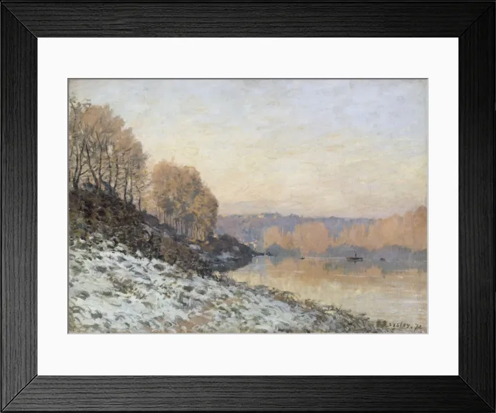 Framed Print : The Seine in Bougival in Winter, 1872 Framed Print : The Seine in Bougival in Winter, 1872