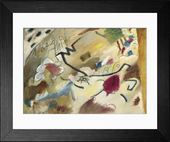 Framed Print : Improvisation with horses (Study for Improvisation 20), 1911 Framed Print : Improvisation with horses (Study for Improvisation 20), 1911