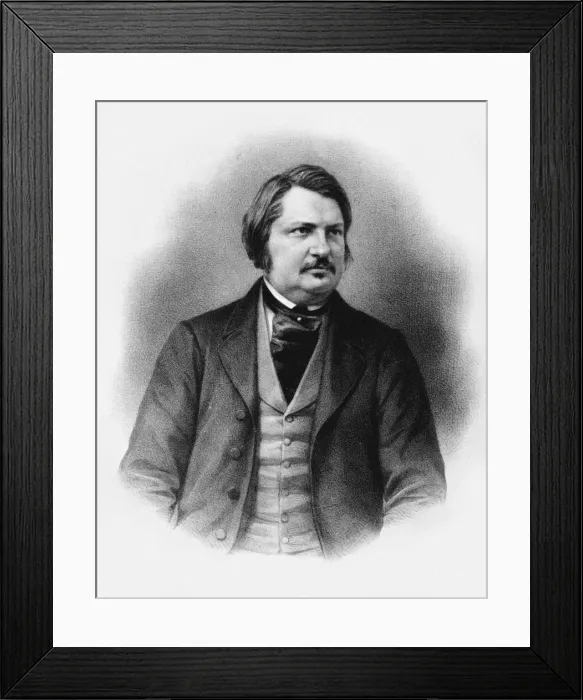 Framed Print : Honore de Balzac (1799-1850), End 1840s Framed Print : Honore de Balzac (1799-1850), End 1840s