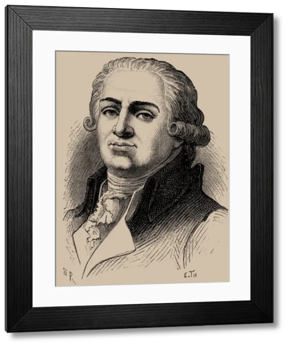 Framed Print : Jacques Antoine Marie de Cazales (1758-1805), 1889