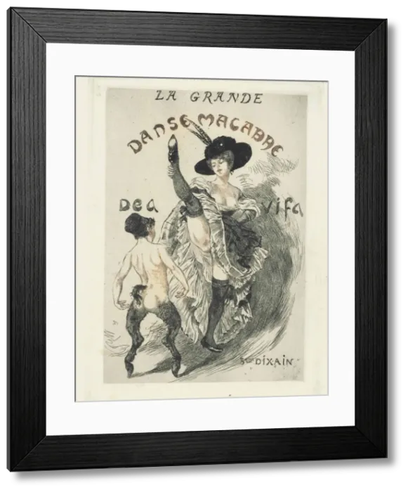 Framed Print : Illustration from the Series La Grande Danse Macabre des Vifs, c. 1907 Framed Print : Illustration from the Series La Grande Danse Macabre des Vifs, c. 1907