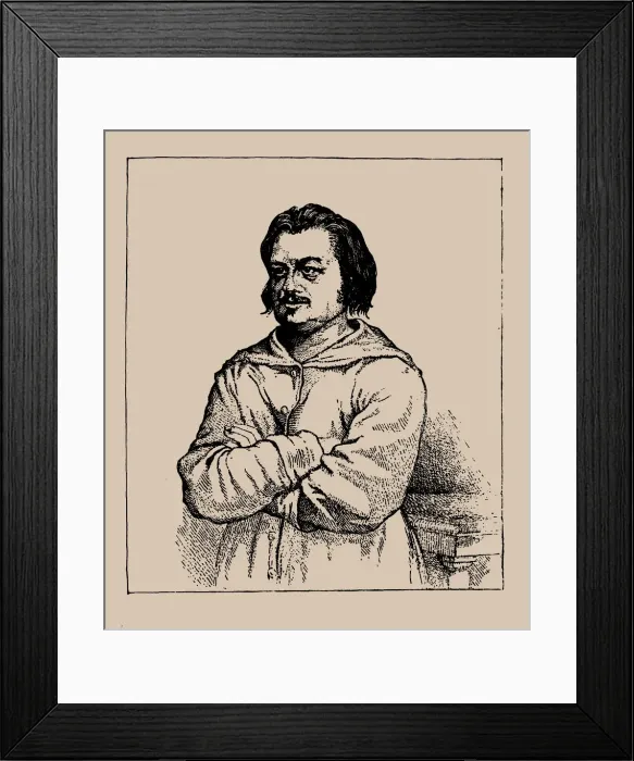 Framed Print : Honore de Balzac (1799-1850) Framed Print : Honore de Balzac (1799-1850)