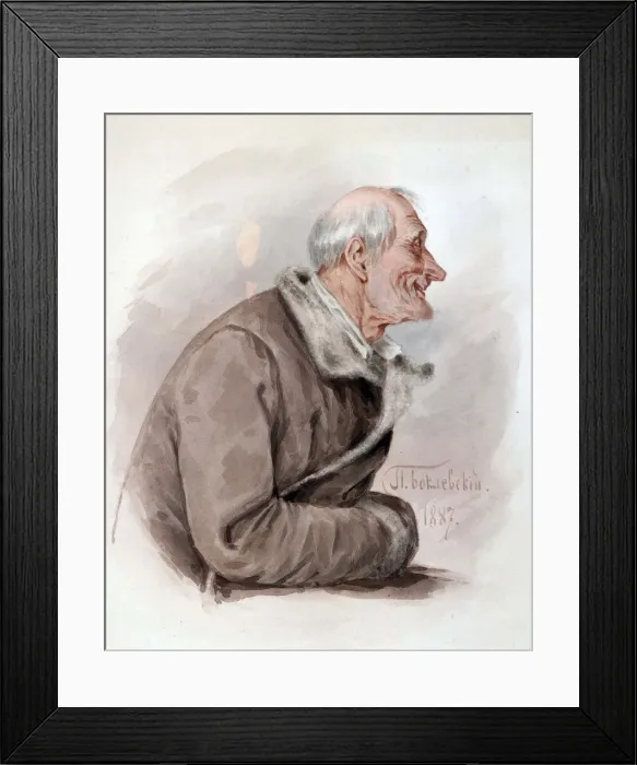 Framed Print : Illustration for the poem The Dead Souls by N. Gogol, Second Half of the 19th cen Framed Print : Illustration for the poem The Dead Souls by N. Gogol, Second Half of the 19th cen