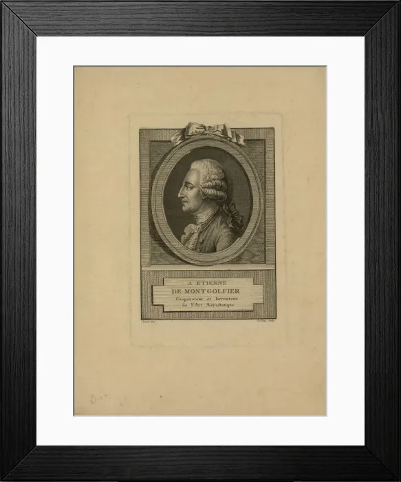 Framed Print : Jacques-Etienne Montgolfier (1745-1799), 1790s Framed Print : Jacques-Etienne Montgolfier (1745-1799), 1790s