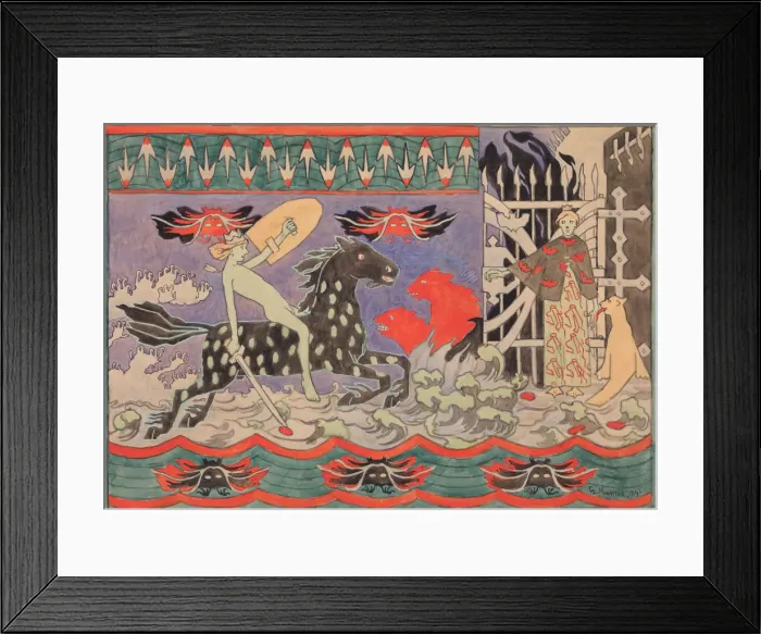 Framed Print : Helhesten (The Hell-Horse), 1892