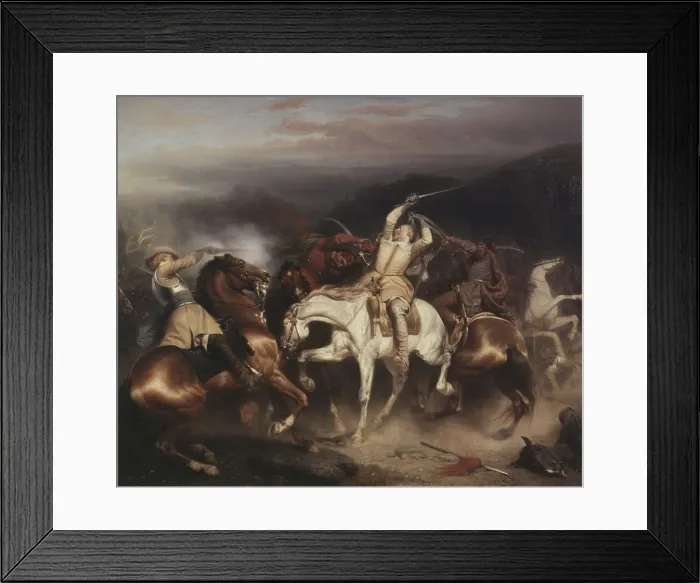 Framed Print : King Gustav II Adolf of Sweden (1594-1632) at Stuhm, 1854