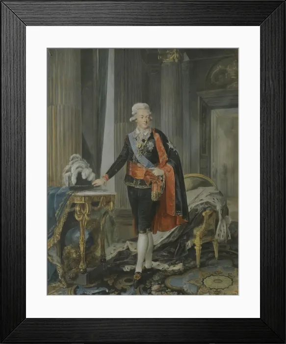 Framed Print : Portrait of King Gustav III of Sweden (1746-1792), 1792 Framed Print : Portrait of King Gustav III of Sweden (1746-1792), 1792