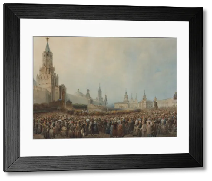 Framed Print : The triumphal entry of the Coronation Procession into Kremlin on August 17, 1856, 1856 Framed Print : The triumphal entry of the Coronation Procession into Kremlin on August 17, 1856, 1856