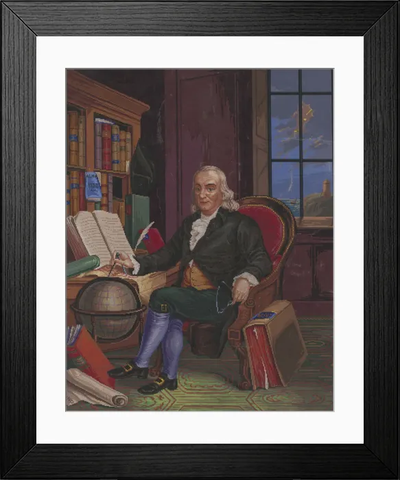 Framed Print : Portrait of Benjamin Franklin, ca 1845 Framed Print : Portrait of Benjamin Franklin, ca 1845