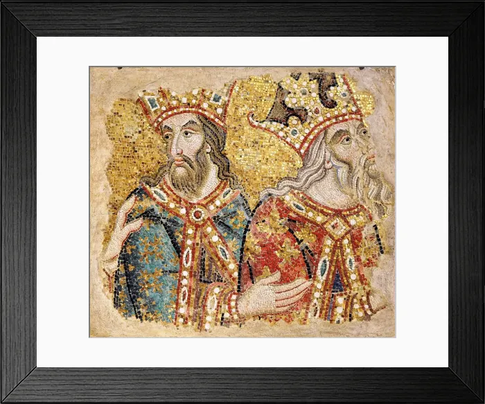 Framed Print : The Three Magi. Mosaic fragments from the Basilica San Marco, Venice, 14th century Framed Print : The Three Magi. Mosaic fragments from the Basilica San Marco, Venice, 14th century