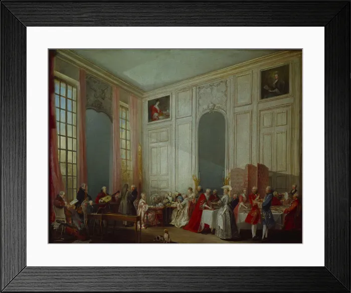 Framed Print : Mozart Giving A Concert In The Salon des Quatre-Glaces at the Palais du Temple In Framed Print : Mozart Giving A Concert In The Salon des Quatre-Glaces at the Palais du Temple In