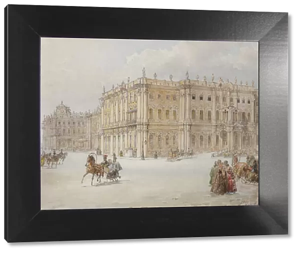 The ride of Emperor Nicholas I through the palace square, 1843