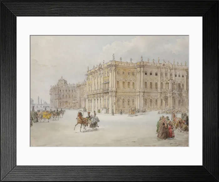 Framed Print : The ride of Emperor Nicholas I through the palace square, 1843 Framed Print : The ride of Emperor Nicholas I through the palace square, 1843