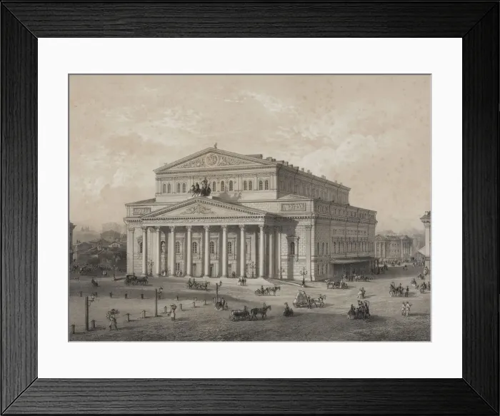 Framed Print : The Bolshoi Theatre in Moscow, 1859 Framed Print : The Bolshoi Theatre in Moscow, 1859