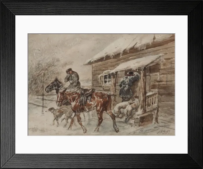Framed Print : The hunters, 1885 Framed Print : The hunters, 1885