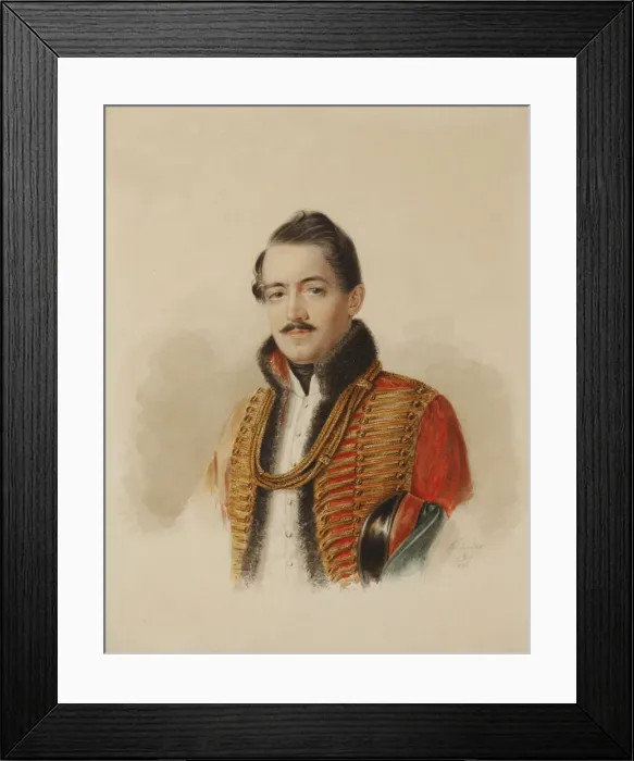 Framed Print : Dmitri Vasilyevich Meshcherinov (1818-1855), 1838 Framed Print : Dmitri Vasilyevich Meshcherinov (1818-1855), 1838
