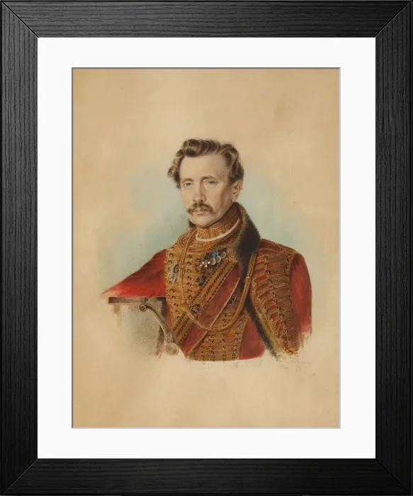 Framed Print : Mikhail Grigorievich Khomutov (1795-1864), 1838 Framed Print : Mikhail Grigorievich Khomutov (1795-1864), 1838