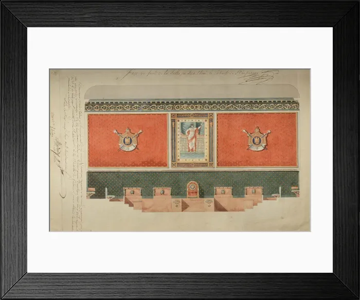 Framed Print : Decoration project for the Grand Chamber of the Court of Cassation, 1809 Framed Print : Decoration project for the Grand Chamber of the Court of Cassation, 1809
