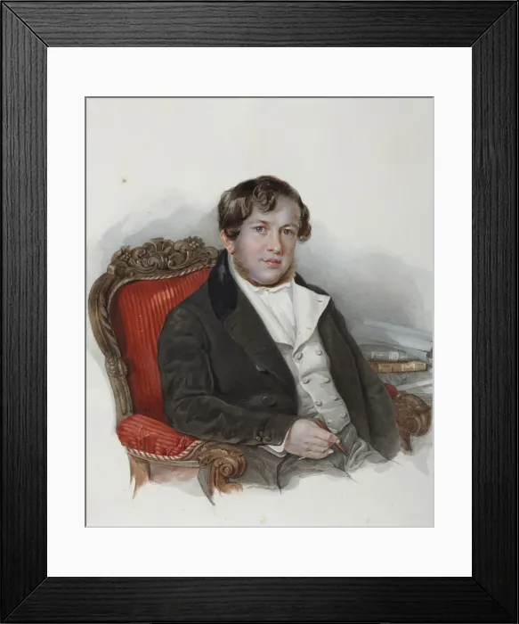 Framed Print : Portrait of Pavel Voinovich Nashchokin (1801-1854), 1840s Framed Print : Portrait of Pavel Voinovich Nashchokin (1801-1854), 1840s
