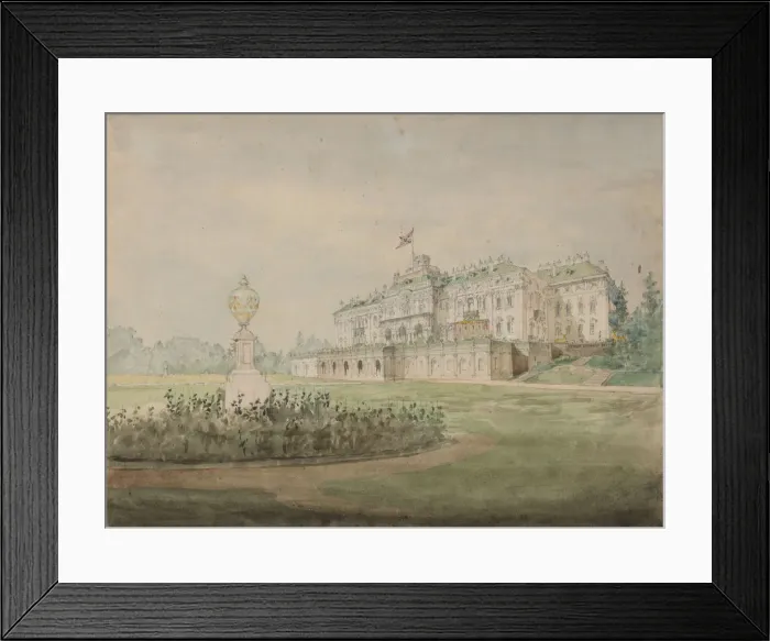 Framed Print : View of the Constantine Palace in Strelna near St. Petersburg, 1856