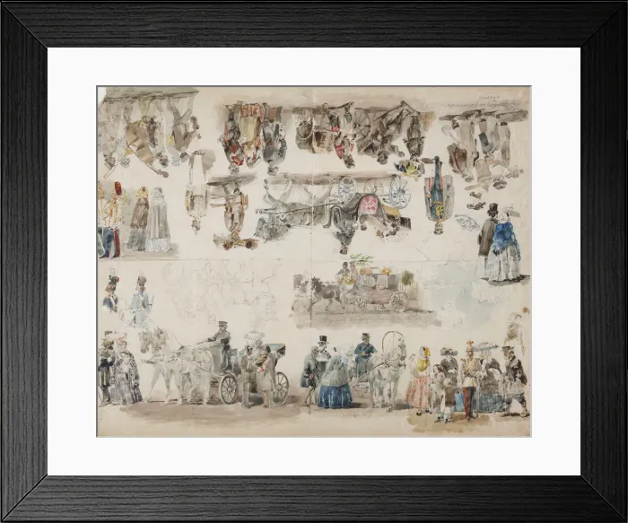Framed Print : Genre scenes in St. Petersburg, 1857 Framed Print : Genre scenes in St. Petersburg, 1857