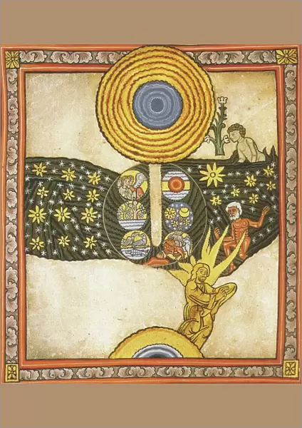 The Redeemer. Miniature from Liber Scivias by Hildegard of Bingen, c. 1175