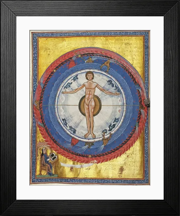 Framed Print : Macrocosm and Microcosm (Vision from Liber Divinorum Operum), ca 1220-1230 Framed Print : Macrocosm and Microcosm (Vision from Liber Divinorum Operum), ca 1220-1230