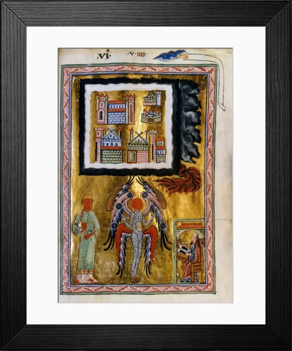 Framed Print : The Completion of the Cosmos (Vision from Liber Divinorum Operum), ca 1220-1230 Framed Print : The Completion of the Cosmos (Vision from Liber Divinorum Operum), ca 1220-1230