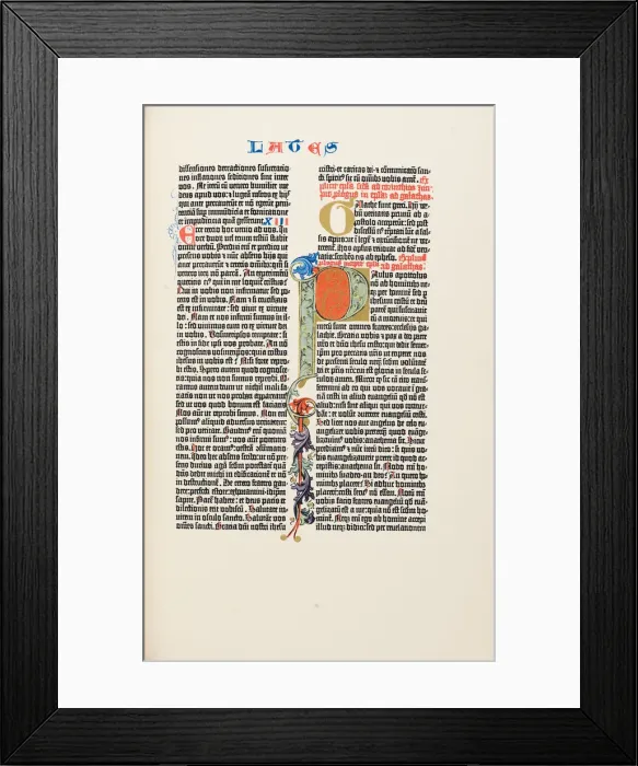 Framed Print : The Gutenberg Bible, 1454 Framed Print : The Gutenberg Bible, 1454