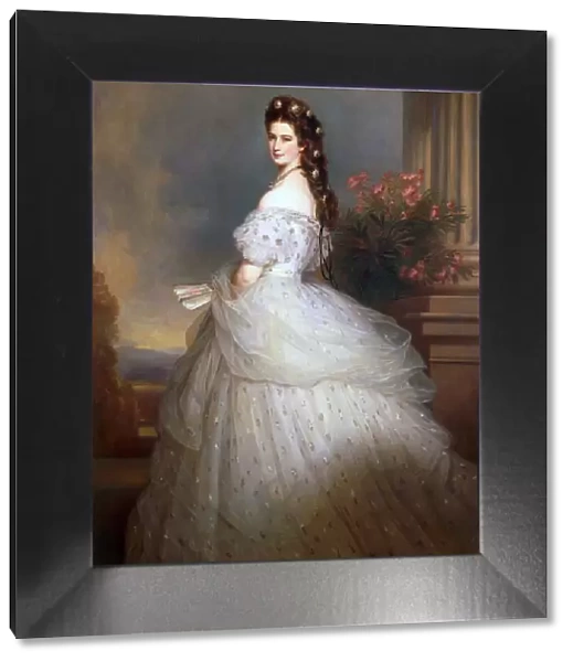 Empress Elisabeth of Austria with Diamond stars in her hair, 1865