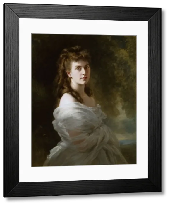 Framed Print : Portrait of Countess Sascha (Alexandrine) von Metzler (1852-1938), 1872 Framed Print : Portrait of Countess Sascha (Alexandrine) von Metzler (1852-1938), 1872