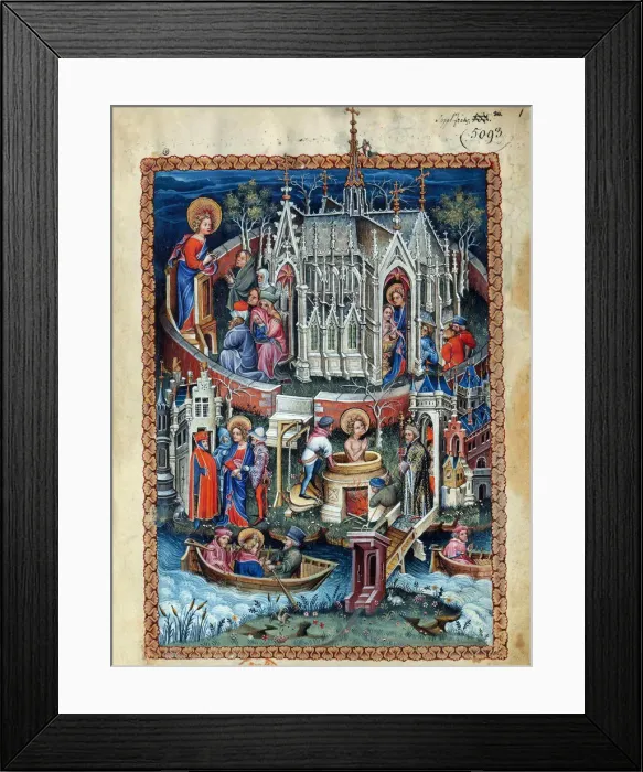 Framed Print : Scenes from the Life of Saint John the Evangelist, Early 15th cen Framed Print : Scenes from the Life of Saint John the Evangelist, Early 15th cen