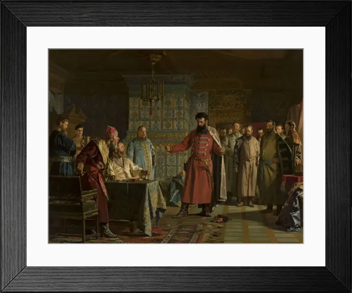 Framed Print : Zakhary Lyapunovs quarrel with the Tsar Vasili Shuisky at Kremlin, 1886 Framed Print : Zakhary Lyapunovs quarrel with the Tsar Vasili Shuisky at Kremlin, 1886