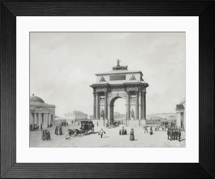 Framed Print : The Triumphal Arch at the Tver Gates in Moscow, 1840s Framed Print : The Triumphal Arch at the Tver Gates in Moscow, 1840s